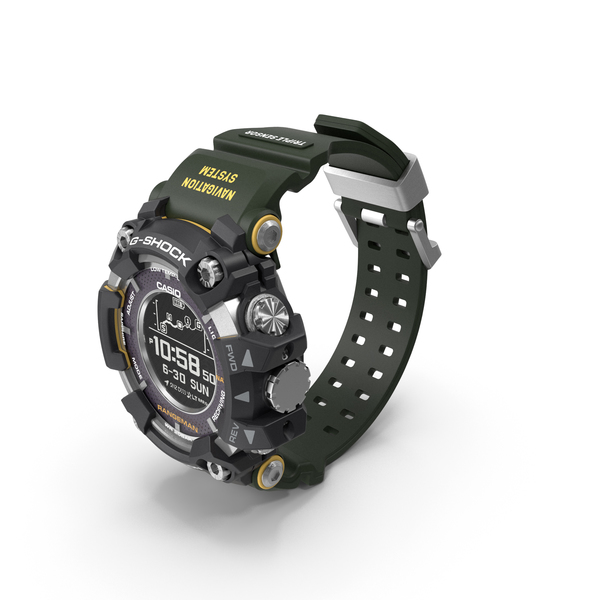 Watch: Casio G-Shock Rangeman GPR B1000 Khaki PNG & PSD Images Watch: Casio G-Shock Rangeman GPR B1000 Khaki PNG & PSD Images