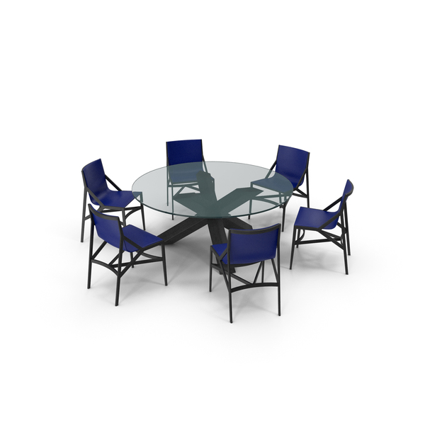 Room: Cassina Dining Table Chair Set Black Glass Blue PNG & PSD Images Room: Cassina Dining Table Chair Set Black Glass Blue PNG & PSD Images
