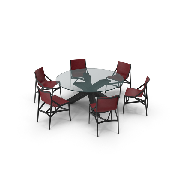 Cassina Dining Table Chair Set Black Glass Red PNG & PSD Images Cassina Dining Table Chair Set Black Glass Red PNG & PSD Images