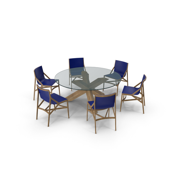 Room: Cassina Dining Table Chair Set Oak Glass Blue PNG & PSD Images Room: Cassina Dining Table Chair Set Oak Glass Blue PNG & PSD Images