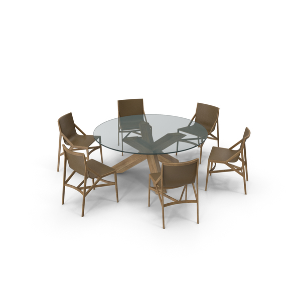 Cassina Dining Table Chair Set Oak Glass Brown PNG & PSD Images Cassina Dining Table Chair Set Oak Glass Brown PNG & PSD Images