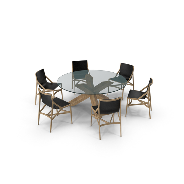Room: Cassina Dining Table Chair Set Oak Glass PNG & PSD Images Room: Cassina Dining Table Chair Set Oak Glass PNG & PSD Images