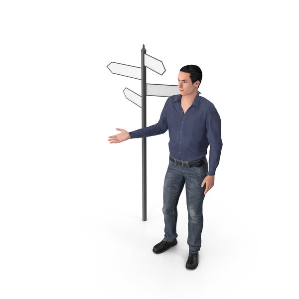 Casual Man James At Crossroads PNG & PSD Images Casual Man James At Crossroads PNG & PSD Images