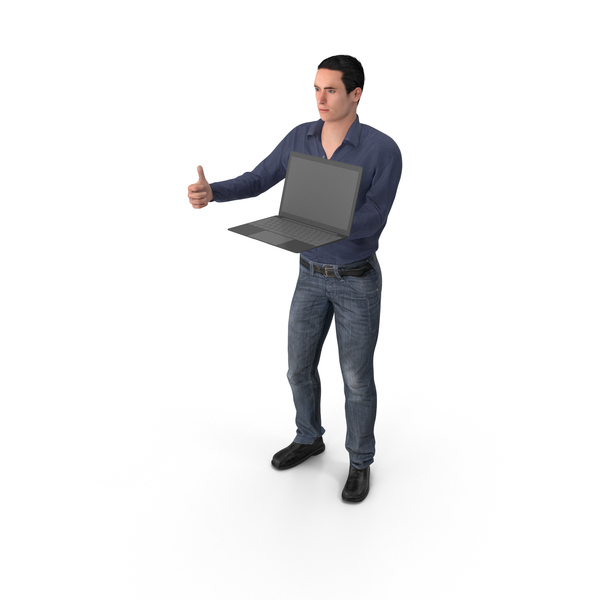 Casual Man James Holding Laptop PNG & PSD Images Casual Man James Holding Laptop PNG & PSD Images