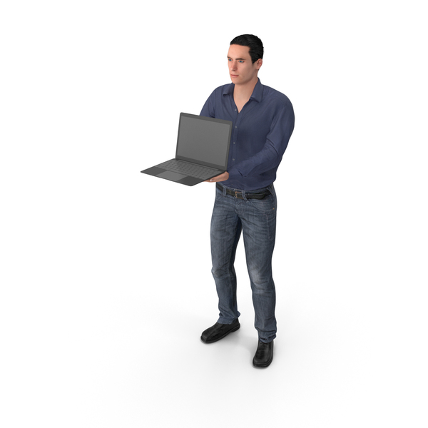Casual Man James Holding Laptop PNG & PSD Images Casual Man James Holding Laptop PNG & PSD Images