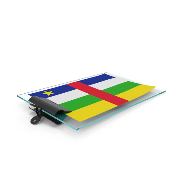 Central African Republic Flag Paper On Pad PNG & PSD Images