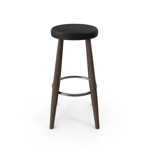 Seating: CH56 Walnut Bar Stool PNG & PSD Images