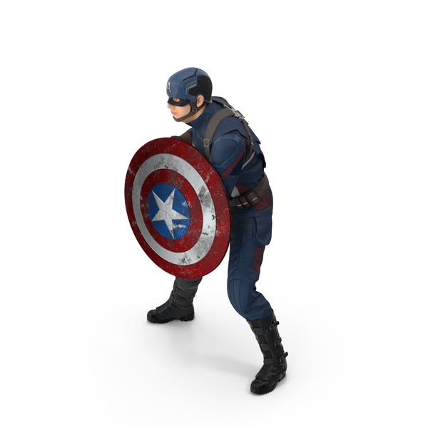 Superhero: Character Captain America Defend Pose in Shabby Suit PNG & PSD Images Superhero: Character Captain America Defend Pose in Shabby Suit PNG & PSD Images