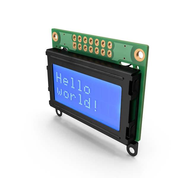 Computer: Character LCD Display Blue ON PNG & PSD Images Computer: Character LCD Display Blue ON PNG & PSD Images