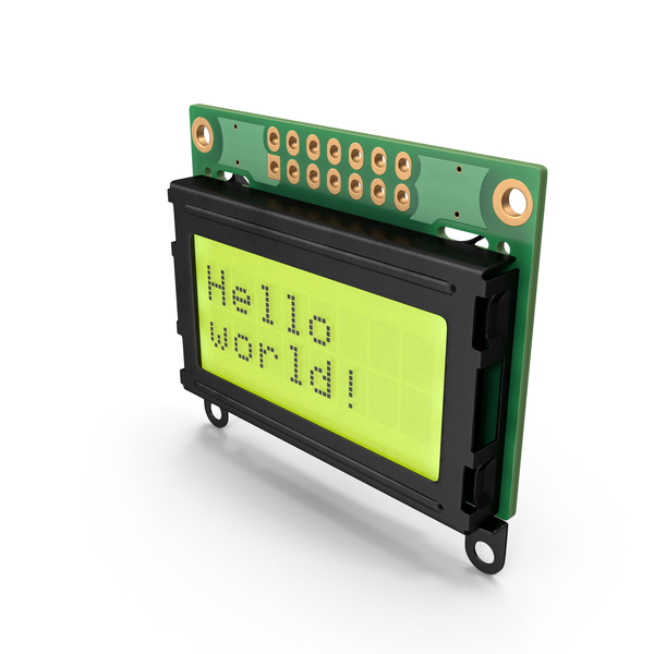 Circuit Board: Character LCD Display Green On PNG & PSD Images Circuit Board: Character LCD Display Green On PNG & PSD Images