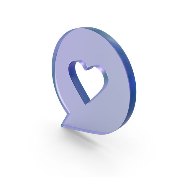 Speech Balloon: Chat Heart Icon Glass PNG & PSD Images Speech Balloon: Chat Heart Icon Glass PNG & PSD Images