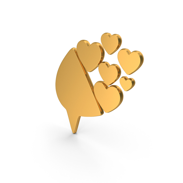 Chat Hearts Message Logo Gold PNG & PSD Images Chat Hearts Message Logo Gold PNG & PSD Images
