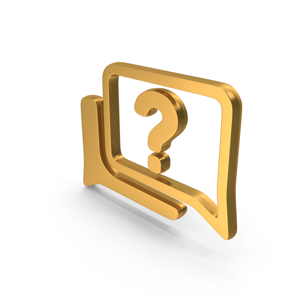 Symbols: Chat Question Sign Help Gold PNG & PSD Images