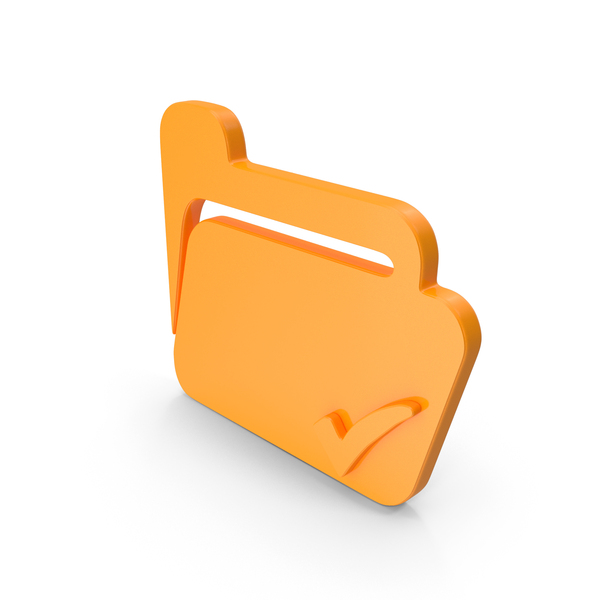 File: Check Mark Isolated Folder Symbol Orange PNG & PSD Images