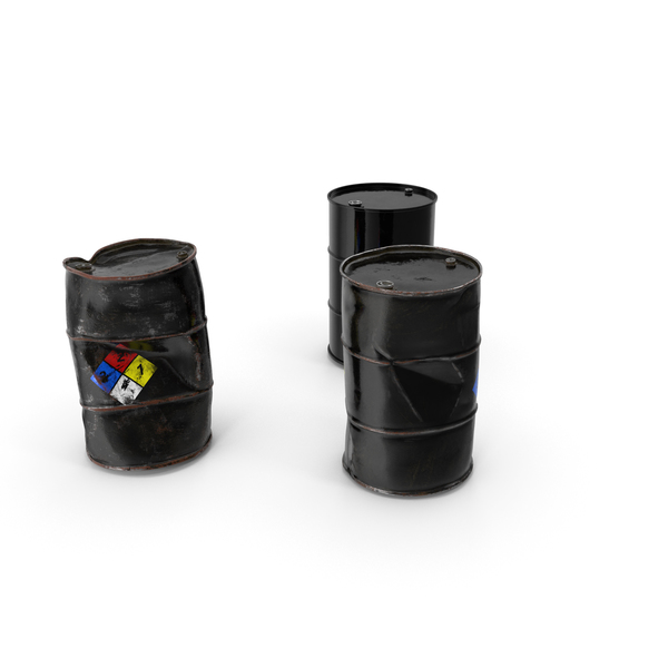 Steel Barrel: Chemical Barrels NFPA 704 Set PNG & PSD Images