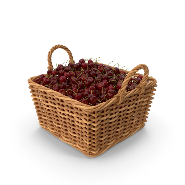Cherry: Cherries in Basket PNG & PSD Images