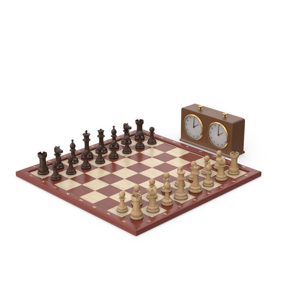 Clock: Chess Board Game Set PNG & PSD Images