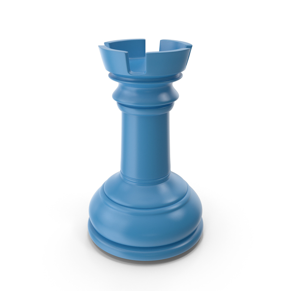 Chessmen: Chess Rook Blue PNG & PSD Images