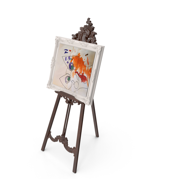 Painting: Child's Drawing On An Easel PNG & PSD Images Painting: Child's Drawing On An Easel PNG & PSD Images