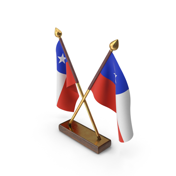Flag: Chile Cloth Two Flags Stand PNG & PSD Images Flag: Chile Cloth Two Flags Stand PNG & PSD Images