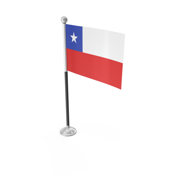 Chile Desk Small Stand Flag PNG & PSD Images