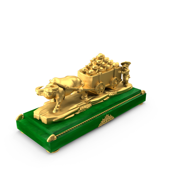 Statue: Chinese Gold Ingot PNG & PSD Images