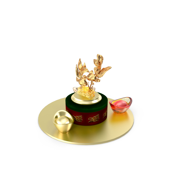 Statuette: Chinese Gold Ingot PNG & PSD Images