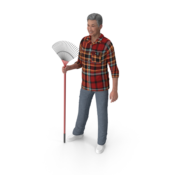 Man: Chinese Grandpa with Rake PNG & PSD Images Man: Chinese Grandpa with Rake PNG & PSD Images