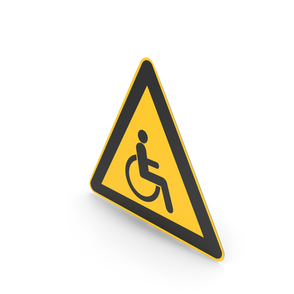 Chinese Sign Wheelchair Ahead PNG & PSD Images