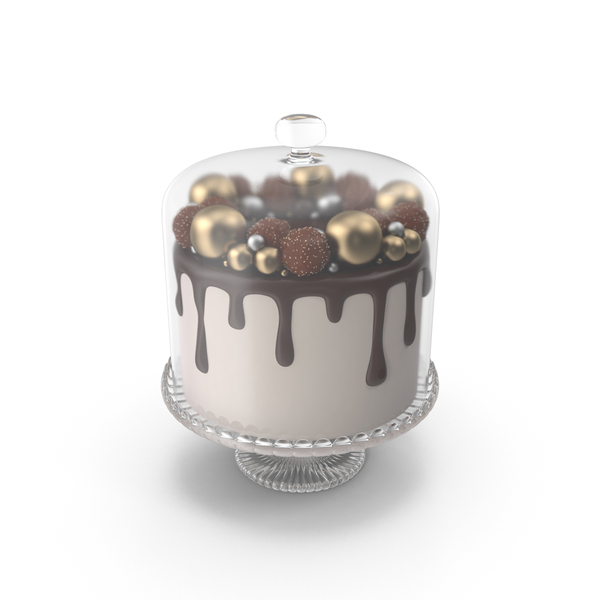 Chocolate Cake with Candy Decor and Glass Dome PNG & PSD Images Chocolate Cake with Candy Decor and Glass Dome PNG & PSD Images