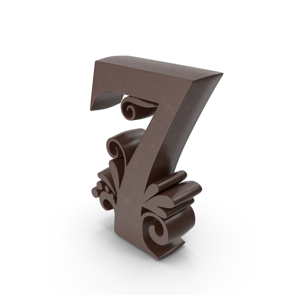 Chocolate Candle Number 7 PNG & PSD Images Chocolate Candle Number 7 PNG & PSD Images
