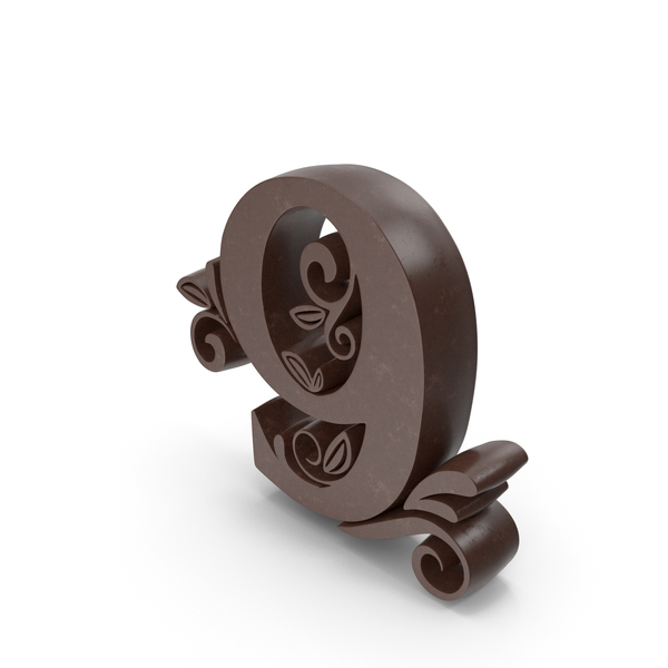 Chocolate Candle Number 9 PNG & PSD Images Chocolate Candle Number 9 PNG & PSD Images