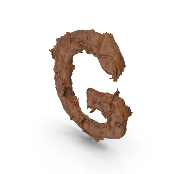 Language: Chocolate Splash Capital Letter G PNG & PSD Images
