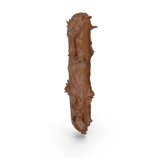 Language: Chocolate Splash Capital Letter I PNG & PSD Images