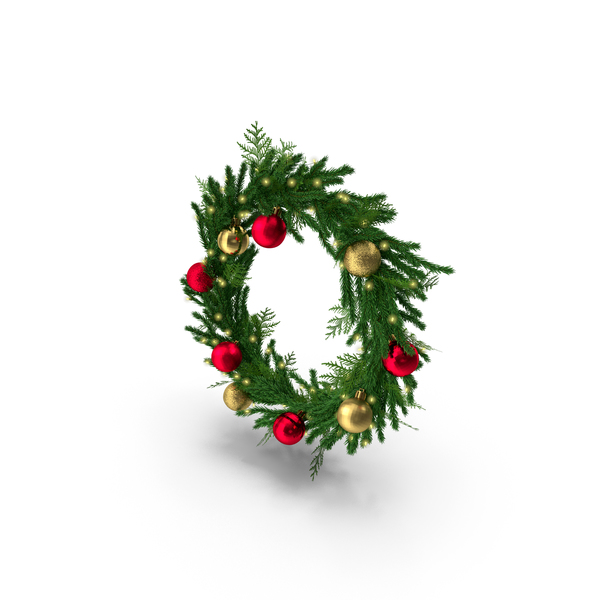 Advent: Christmas Ball Wreath PNG & PSD Images