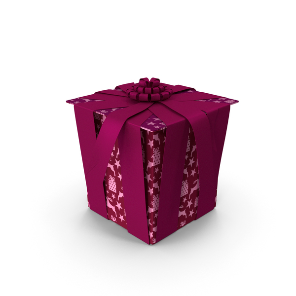 Gift: Christmas Box Closed Tapes Deer PNG & PSD Images