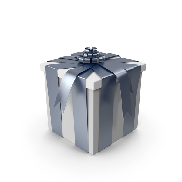 Gift: Christmas Box Closed Tapes White PNG & PSD Images
