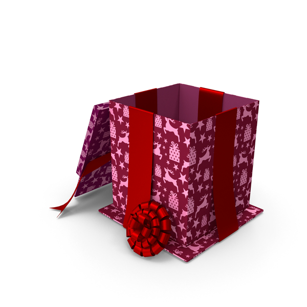 Gift: Christmas BOX Open Tape Deer PNG & PSD Images Gift: Christmas BOX Open Tape Deer PNG & PSD Images