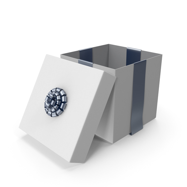 Gift: Christmas Box Open Tape White PNG & PSD Images