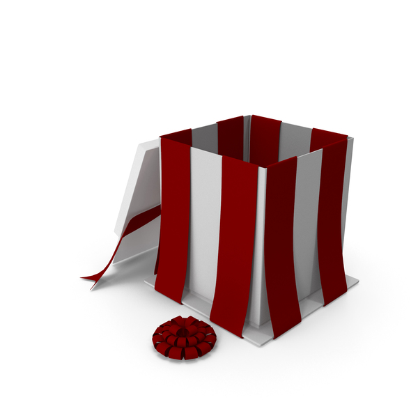 Gift: Christmas Box Open Tapes White PNG & PSD Images