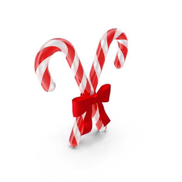 Candy Cane: Christmas Candys And Ribbon PNG & PSD Images