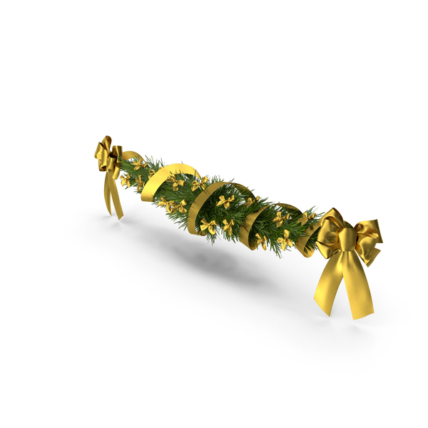 Decoration: Christmas Garland with Bows and Ribbon PNG & PSD Images Decoration: Christmas Garland with Bows and Ribbon PNG & PSD Images