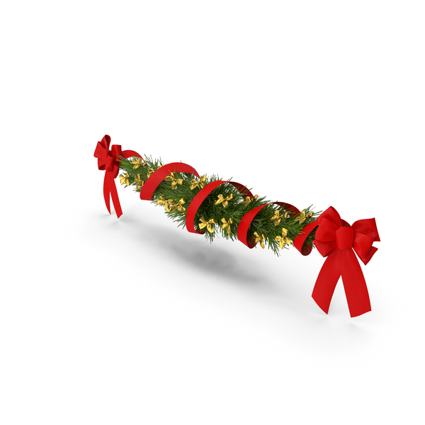 Ornament: Christmas Garland with Bows and Ribbon PNG & PSD Images Ornament: Christmas Garland with Bows and Ribbon PNG & PSD Images