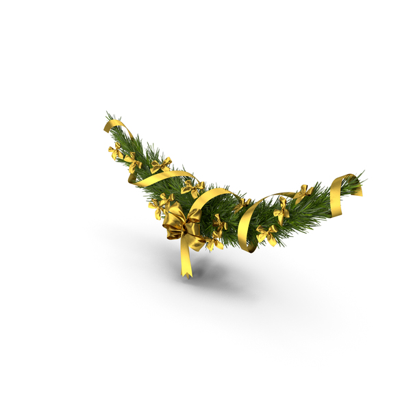 Wreath: Christmas Garland with Bows and Ribbon PNG & PSD Images Wreath: Christmas Garland with Bows and Ribbon PNG & PSD Images