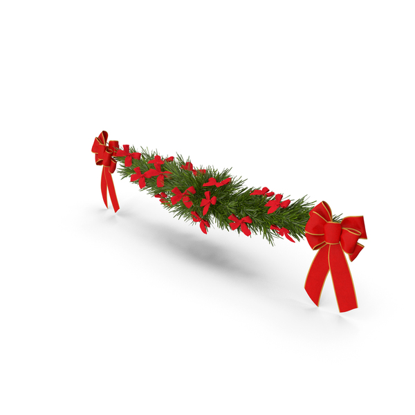 Wreath: Christmas Garland with Bows PNG & PSD Images Wreath: Christmas Garland with Bows PNG & PSD Images