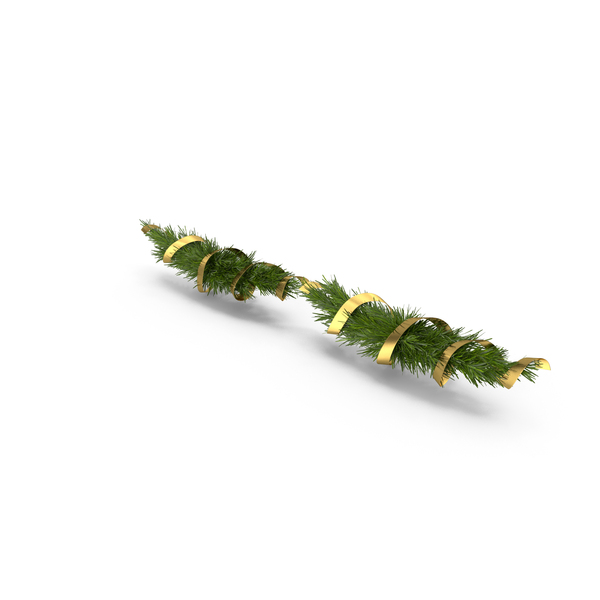 Wreath: Christmas Garland With Gold Ribbon PNG & PSD Images Wreath: Christmas Garland With Gold Ribbon PNG & PSD Images