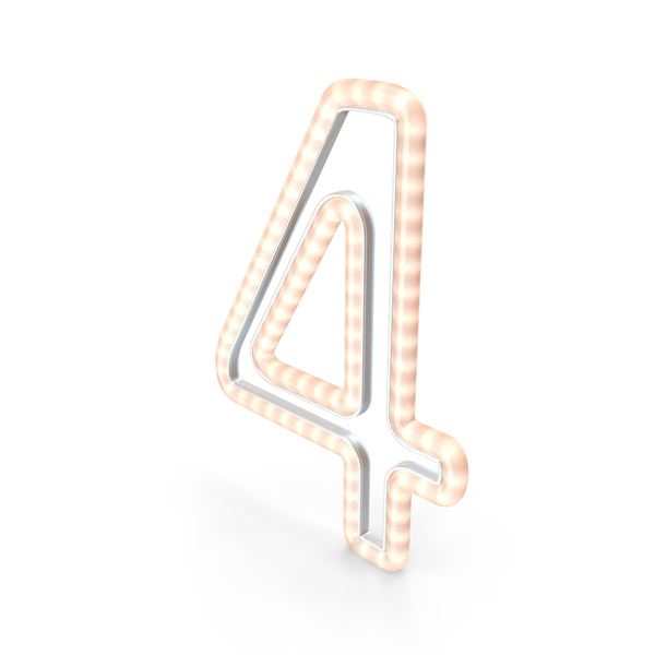 Neon Light: Christmas LED Garland Number 4 PNG & PSD Images Neon Light: Christmas LED Garland Number 4 PNG & PSD Images