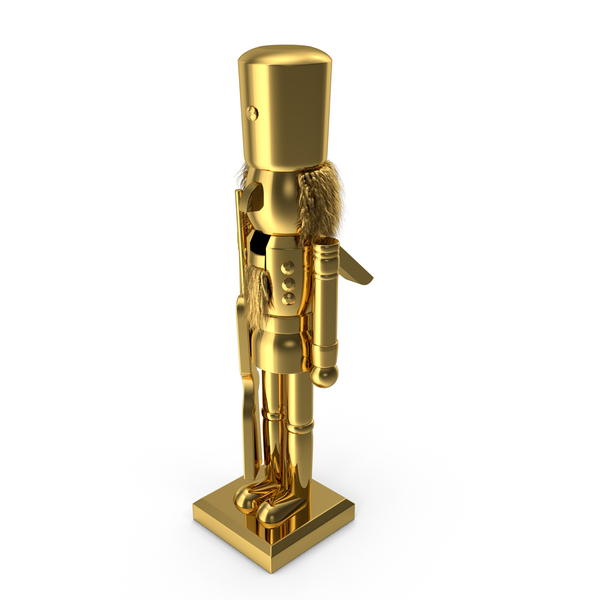 Wooden: Christmas Nutcracker Gold PNG & PSD Images
