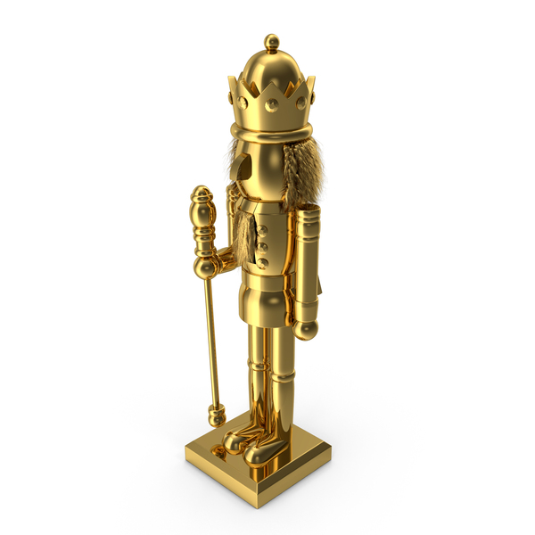 Wooden: Christmas Nutcracker Gold PNG & PSD Images