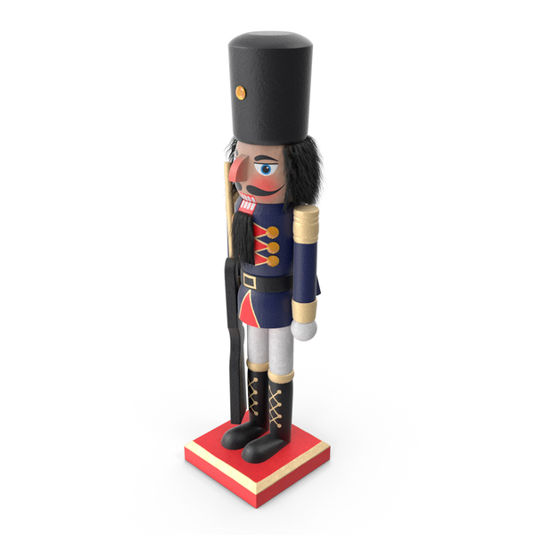 Wooden: Christmas Nutcracker with Black Fur PNG & PSD Images